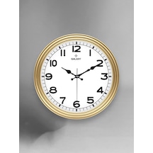 Galaxy 200-a Klasik Kadran Gold Renk Sessiz Akar 30 Cm Duvar Saati Altın