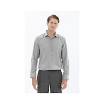 Finesuits Erkek Flanel Gömlek 2422204013.flr Açık Gri