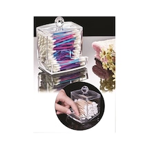River World Şeffaf Kapaklı Kulak Temizleme Çubuğu Organizatörü Saklama Kutusu