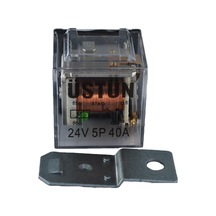 24V 40A 5 Fişli Ledli Dirençli Şeffaf Mini Röle