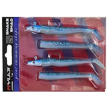 Ryuji Snake Shad 11cm 10gr 2 Jighead + 4 Silikon 11 Blue Ice
