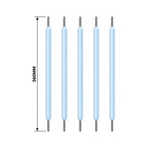 3 Volt 360mm Mavi Esnek Led Filament Retro Tungsten Görünümlü Dekoratif Filament 5 Adet