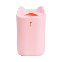 3.3l Usb Nemlendirici: Çift Fön, 3 Buhar Modu, 7 Renkli Gece Lambası, Otomatik Kapatma Kuru Yakma Koruması - Pembe