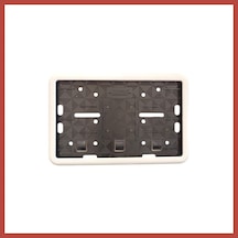 Bezos Çerçeveli Motor Plakalık Plaka Altlığı Beyaz 17x26 Cm Erdotıca