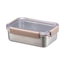 Locknlock Dörtgen Kilitli Paslanmaz Çelik Fırın ve Saklama Kabı 1 L Kahverengi