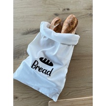Bread Nakış İşlemeli Doğal Kumaş Ekmek Saklama Kesesi Çok Amaçlı