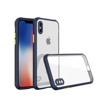 Apple Uyumlu iPhone Xs Max Kılıf Miami Şeffaf Silikon Lacivert,