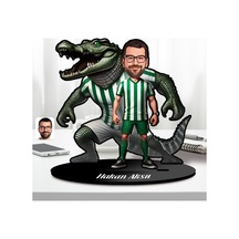 Bk Gift Kişiye Özel Yeşil Beyaz Taraftar Tasarımlı Karikatür Biblo-1, Arkadaşa Hediye, Sevgiliye Hediye, Doğum Günü Hediyesi Kobitmeyencom33966 Bk Gif