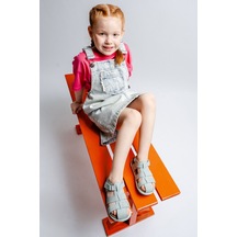 Mnpc Unisex Çocuk Su Yeşili Hakiki Deri Mantar Tabanlı Günlük Çocuk Sandalet 25y2s10048438 Su Yeşili