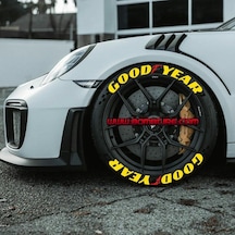 Lastik Yazısı Sarı Goodyear Bombtire 8 Adet