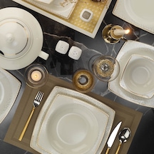 Kütahya Porselen 1175021 Bone Mare 62 Parça Yemek Takımı - Altın