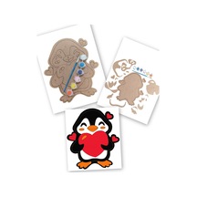 Penguen Ahşap Boyama Seti Ve Yapboz Sayılarla Boyama Okul Öncesi Etkinlik - 731851324
