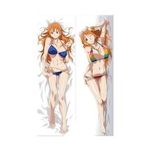 Owl Bag One Piece Nami Desenli Çift Yön Baskılı Sarılma Yastığı Kılıfı Çok Renkli