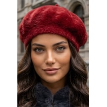 Tezzgelsin Kadın Peluş Kışlık Fransız Ressam Bere Kırmızı