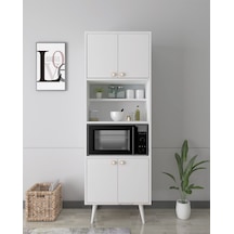 Floradesign Lavin180 Çok Amaçlı Dolap /fırın Dolabı /çok Aaçlı Mutfak Dolabı / Organizeri Beyaz