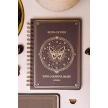 Bullet Journal Edition A5 15x21 Cm Spiralli Noktalı Tarihsiz Not Defteri Kelebek Genel