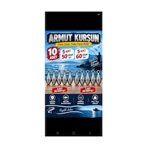 50 Ve 60 Gram Olta Kurşunu 5 Er Adet, Toplam 10 Adet