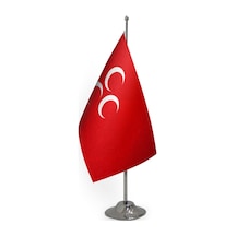 Üç Hilal Kırmızı Masa Bayrağı Tekli 15x22,5 cm (Direksiz)