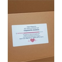 Bizi Tercih Ettiğiniz Için Teşekkür Ederiz Urun Ambalaj Etiketi 10x5,7 Cm 50 Adet