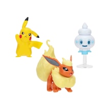 Pokemon Battle 3'lü Figür Seti Flareon + Vanıllıte + Pıkachu