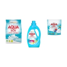 Aquabor Doğal Mineralli 4 Kg Beyaz + Sıvı Renkliler + Tablet 3 Lü Set 67633753