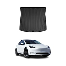 Tesla Model Y 2020+ Uyumlu Araca Özel Kauçuk Tpe Bagaj Havuzu Siyah