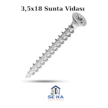 3,5x18 Sunta Vidası 400 Adet, Çinko Kaplama, Dayanıklı Ve Korozyon Dirençli 3.5 x 18 MM