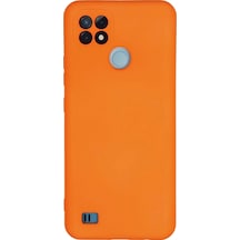 Durukar Realme C21 Kılıf Nano İçi Kadife Silikon - Turuncu