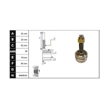 ECOFIX KRL1118ECF Aks Kafası Astra F 91-98Corsa B 93-00Vectra B 95-02Tıgra 94-98 1,6-16V Dıs Absli (22×22×52)