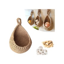 Mordely Mutfak Duvara Asılan Meyve Sepeti Dokuma Sepet Mutfak Depolama -