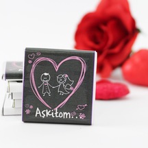 Dark Brown AŞKİTOM Yazılı Madlen Çikolata Bitter ve Sütlü 72 Adet