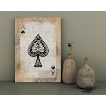 Bk Home İskambil Maça As Tasarımlı Kanvas Tablo 30x50cm-1