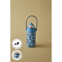 Karaca Duosip Shark Çocuk Pipetli Köpek Balığı Tasarımlı Okul Su Matarası Termos 350 ml