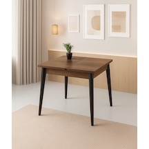 Yanlardan Açılır Büyüyen Yemek Masası Ceviz 65 x 100 CM  Sadece Masa