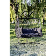 Btk Concept Legend Çift Kişilik Salıncak, Rattan Antrasit
