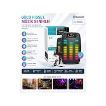 Gts-1793 Bluetooth Speaker Mikrofonlu Taşınabilir Şarjlı Kablosuz Hoparlör Rgb Fm Radyo Hafıza Kartı Ve Usb Girişli Led Işıklı 10w Parti Speaker