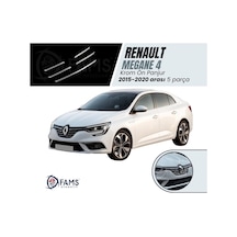 Renault Megane 4 Krom Ön Panjur 5 Prç. 2015-2020 Üzerip. Çelik