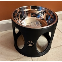 Yükseltilmiş Pati Desenli Köpek Ve Kedi Mama Kabı Standı - 3d Yazıcı Üretimi Ergonomik Besleme Ünitesi