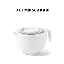 Kapaklı 3 Lt Mikser Kabı Krem Plastik Krem Diğer
