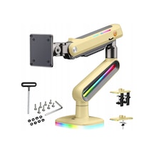 Nb D8 Profesyonel Rgb Aydınlatmalı 32-60 İnç Amortisörlü Oyuncu Monitör Kolu Sarı 2-20 Kg