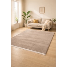 Melena Carpet Premium Modern Peluş Halı Kaymaz Taban Yumuşak Dokulu Lüks Salon Halısı Kahverengi