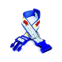 Pati Desenli Dokuma Köpek Boyun Tasması 3 Cm X 36-60 Cm Mavi - Pyrz-300526 Çok Renkli