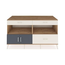Kronos Konsol 2 Raflı 3 Çekmeceli 2 Kapaklı 176x59x99 Çam-antrasi Çam-antrasit/aytaşı
