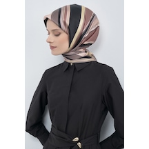 Armine Saf İpek Sura Eşarp-2026 İlkbahar-yaz- 951400d Pudra-Siyah