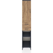 Hyperion Dolap 4 Raflı 2 Çekmeceli Tek Kapaklı 44x44x243 Antr... Antrasit