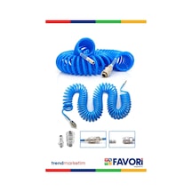Kompresör Spiral Hava Hortumu 8 MM 15 Mt Hava Jakı Hava Tabancası