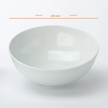 Porselen Salata Kasesi Çok Amaçlı Sunum Tabağı 23 Cm Porselen Kase Beyaz