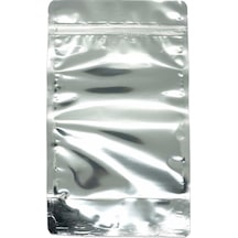 Doypack Pencereli Metalize Kilitli Kese Kağıdı - Küçük Boy - 100 Gramlık - 11x18x7 Cm. - 200 Adet