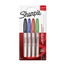 Sharpie Markör Permanent Fine 4 Lü Standart Renk 1985858 Çok Renkli