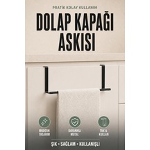 Tr Siyah Metal Mutfak Düzenleyici Dolap Kapağı Askısı Ve Mutfak Bezi Tutucu Askılık Havlu Askılığı Organizer Diğer